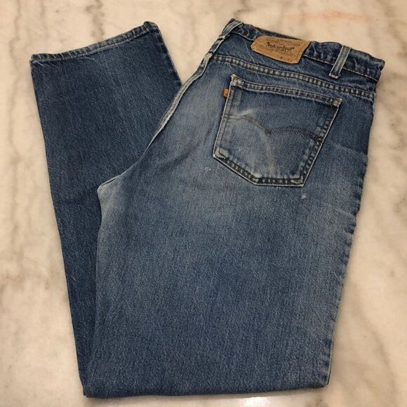 Vintage 1989 Levi’s 509 Orange Tabs 36x32 Regular Fit Straight Leg Made in USA - Picture 1 of 9